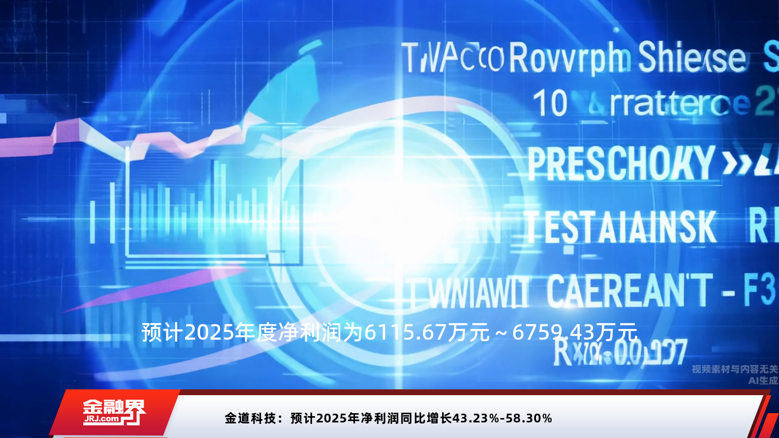 金道科技：预计2025年净利润同比增长43.23%-58.30%