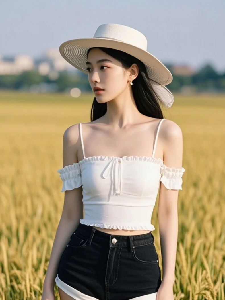 她与夕阳并肩，共守这片被神眷顾的金色疆域。