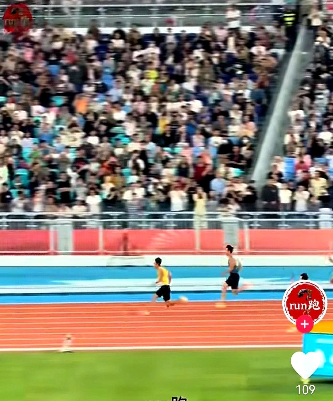 梁小静摔了，广东接力直接出局。这一跤，把金牌希望摔没了。福建队稳得吓人，