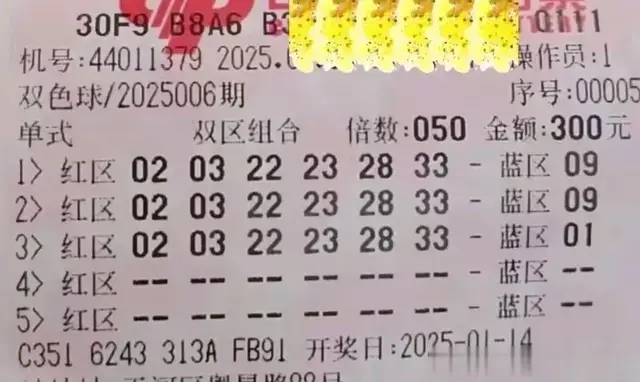 双色球第 25006 期, 5 张万元票亮相, 249 倍和 150 倍气势逼人