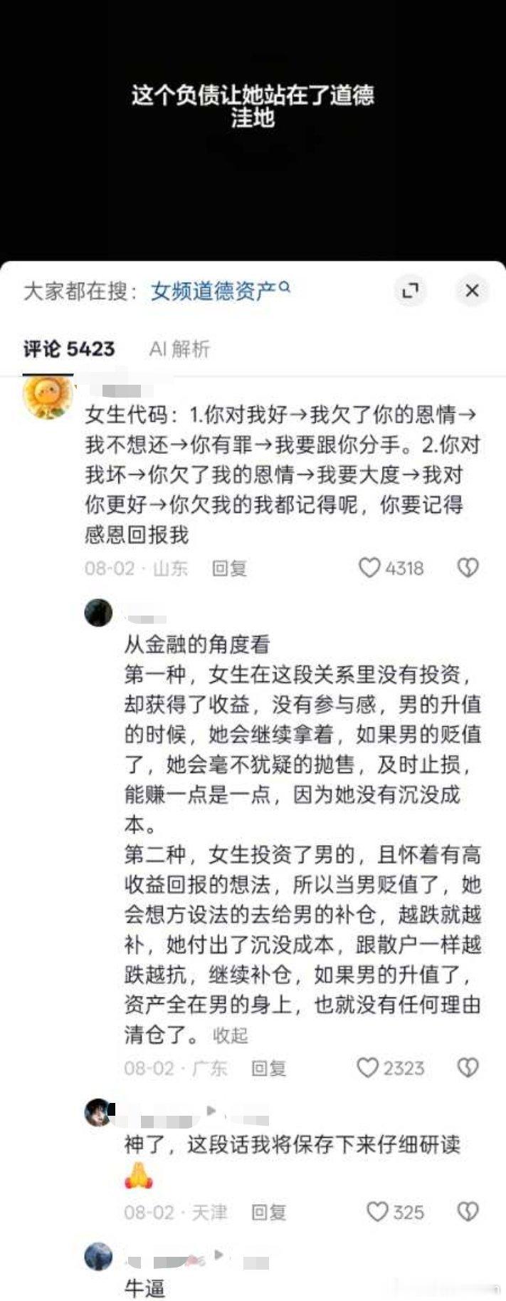 女频道德资产：从金融的角度看