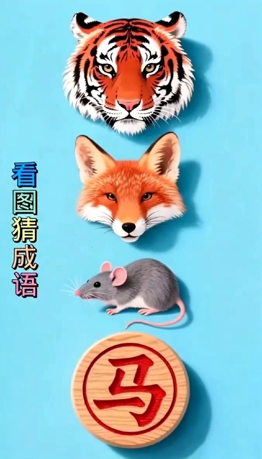 这道猜成语题太绝了！4个动物藏着一个成语，90%的人都猜错，评论区说说你咋想的