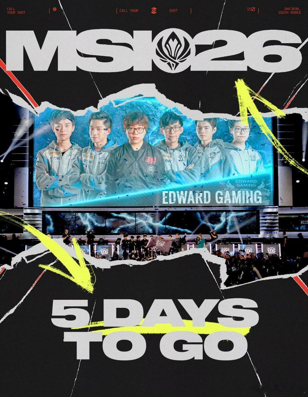 今天2026MSI预热海报是，2015首届MSI冠军EDG！1、厂长100%胜率
