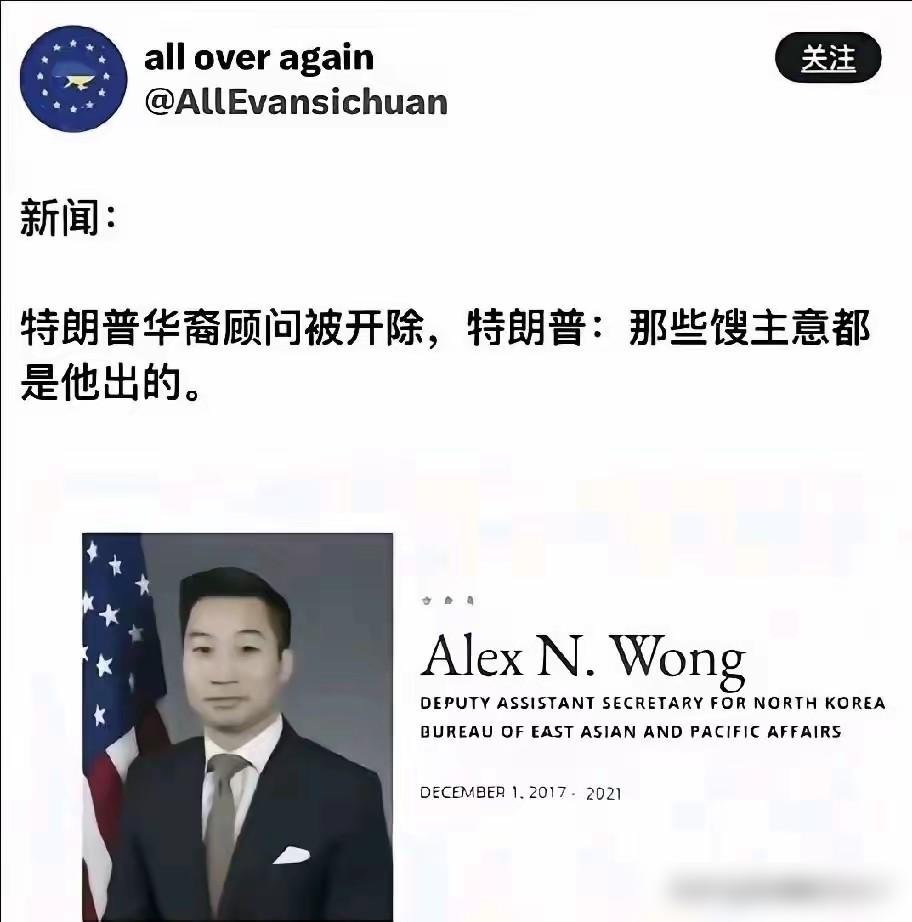 颇具有浪漫主义，特朗普华裔顾问被开除，特朗普：那些馊主意都是他出的！这让人想起来