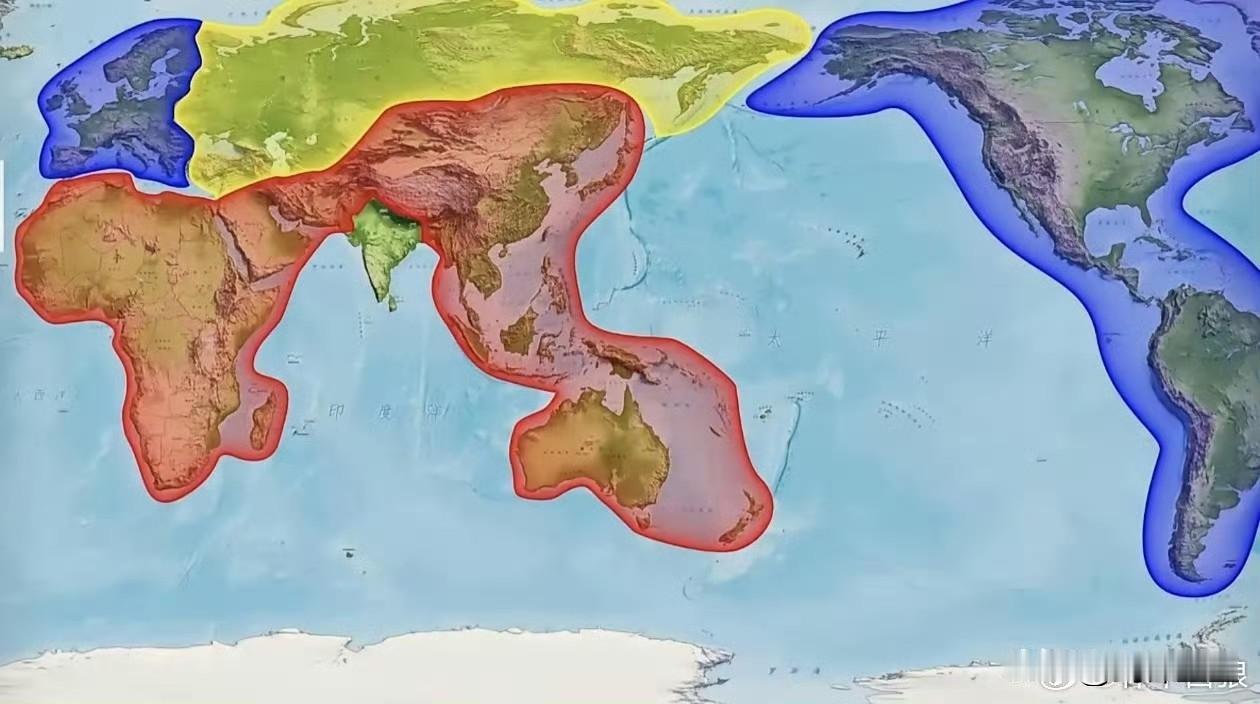 国外网友预测中美俄三分天下图，全世界唯有一块地方被直接绕开国外网友预测的中美俄