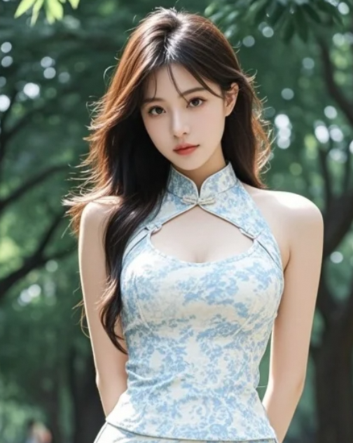 风吹裙摆，花影斑驳，这样的我你喜欢吗？