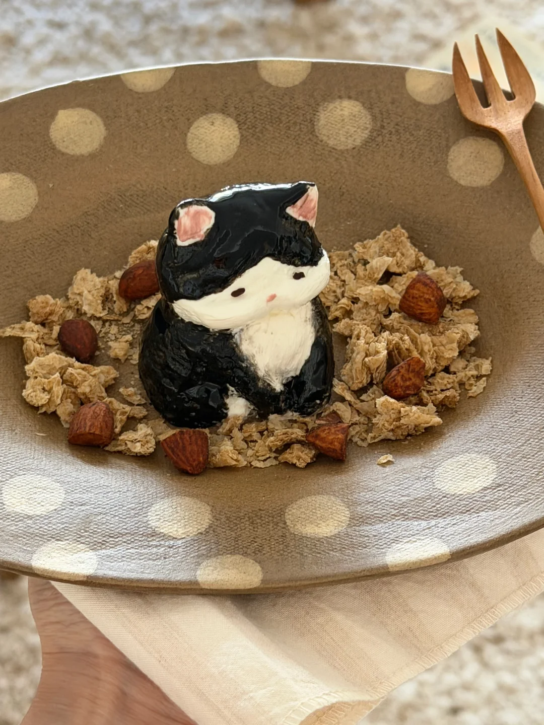 🖤🤍黑芝麻酱猫咪希腊酸奶碗🥣