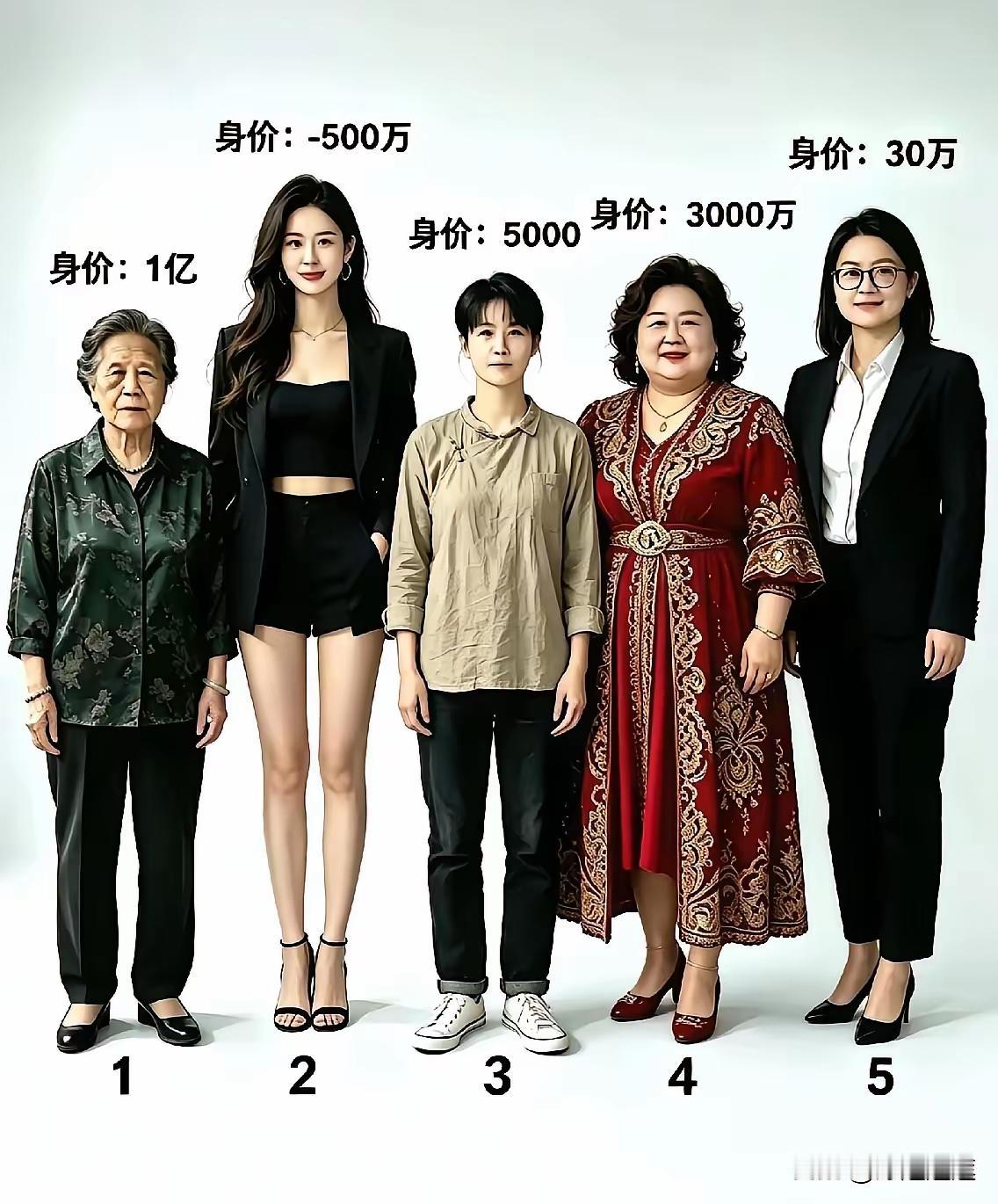 我觉得百分之五十的男生会选择三号，百分之五十的人会选择五号，其他的估计大家都不会
