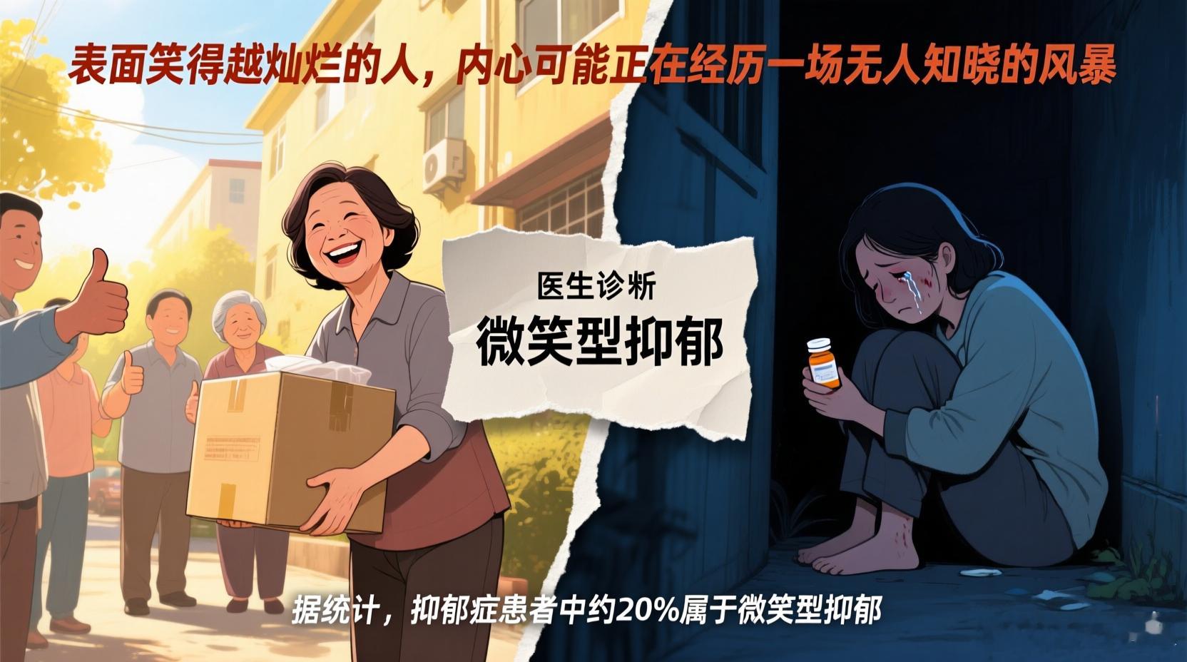 白天热心肠夜里崩溃，48岁女子确诊“微笑型抑郁”！医生：最危险的是，她有行动能力