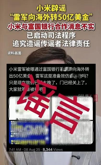 这个事情越闹越大！小米汽车的雷军被曝通过富国银行向美国转出了50亿美元，并且指出