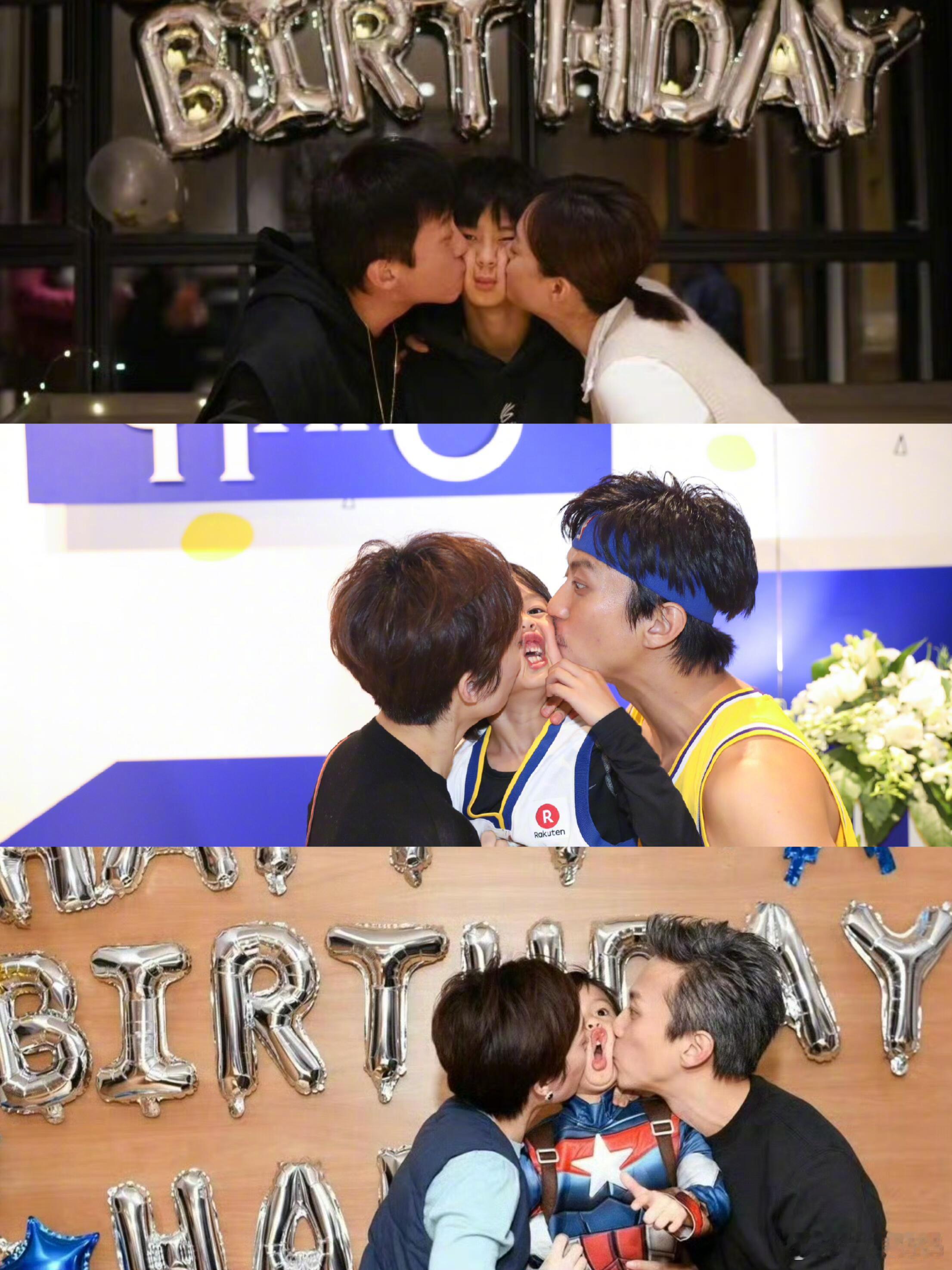 孙俪发文庆祝等等的14岁生日，等等又双叒叕被爹妈邓超孙俪亲变形了，看得出来等等长