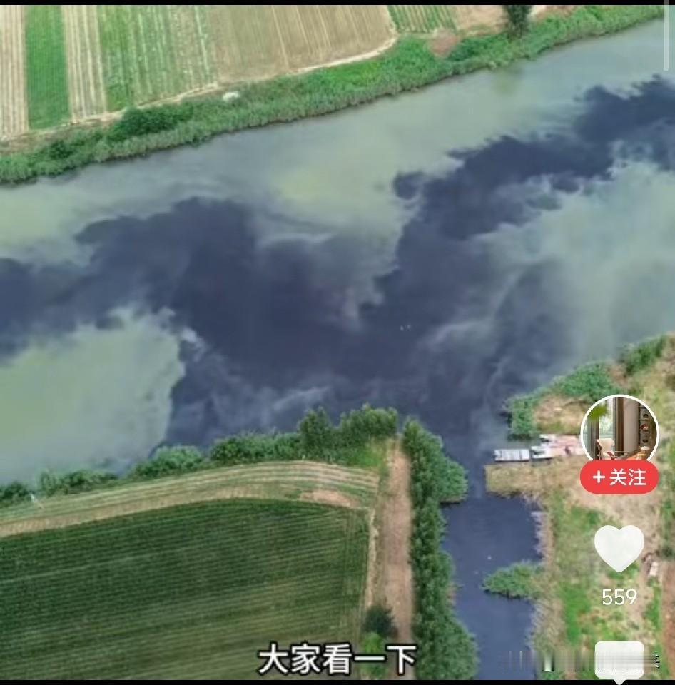 太可怕了！山东，万福河漆黑如墨恶臭熏天，绵延9.4公里，污染带正在缓慢逼近南水北