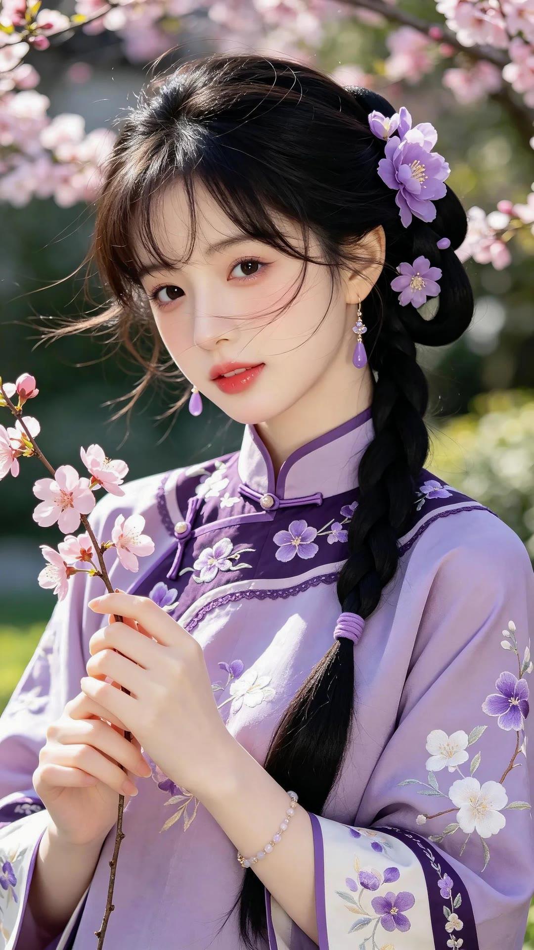 花间美人，笑语如花。