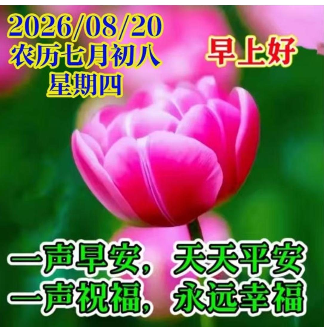 天天相聚头条中，互相祝福暖心间；千言万语汇一句，幸福快乐每一天；人间有情
