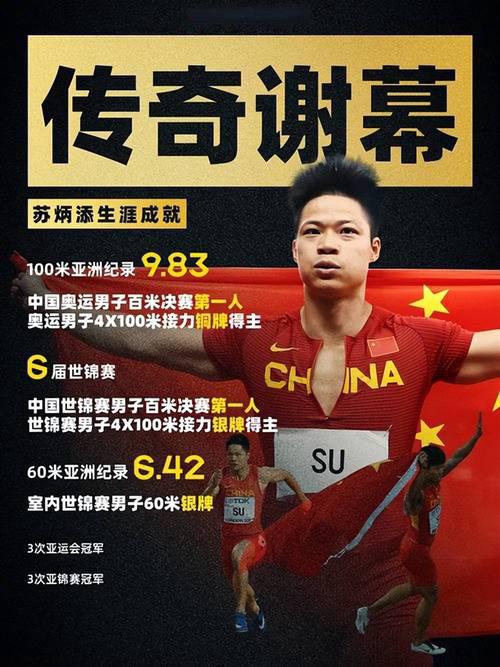 12月9日，中国“飞人”苏炳添突然发文宣布退役：“再见啦，我最亲爱的跑道……”