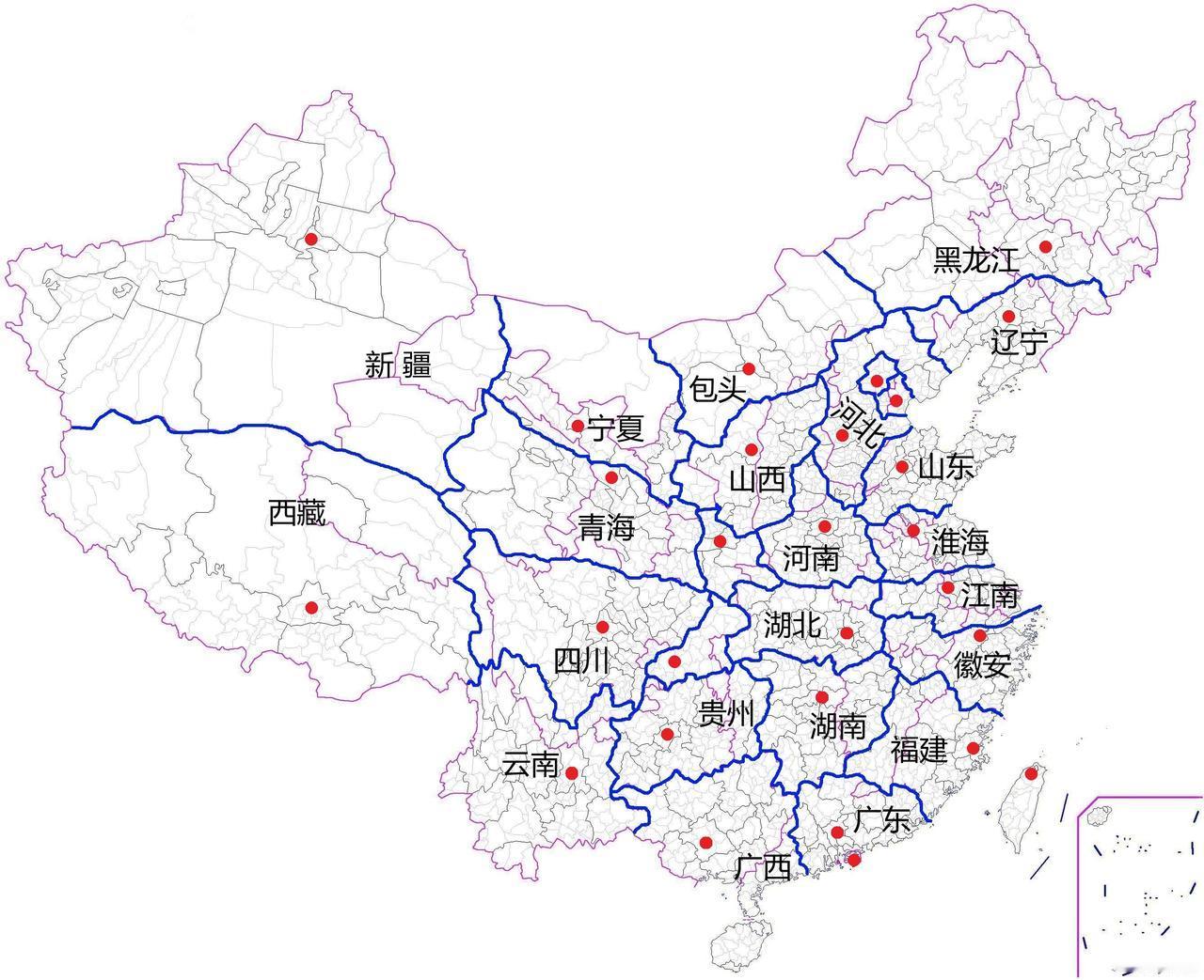 最好的28省区案!北方南方各14省区，对称如下：包头vs广西、山西vs贵州、