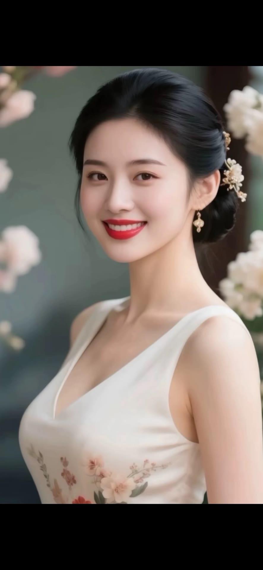 温柔笑靥，花间仙子，岁月静好