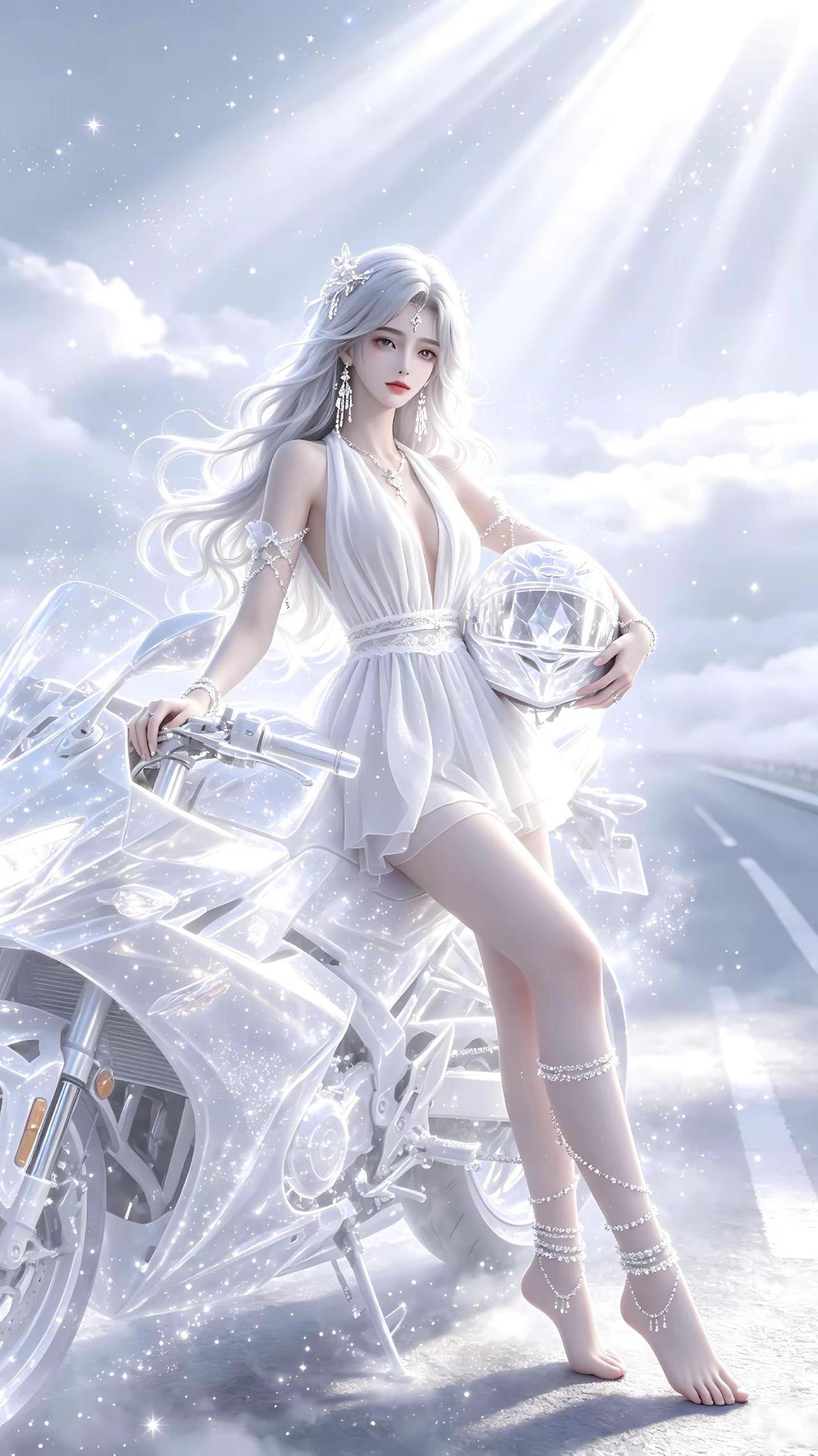 完美世界云曦ai创作国漫女神机车女神ai绘画