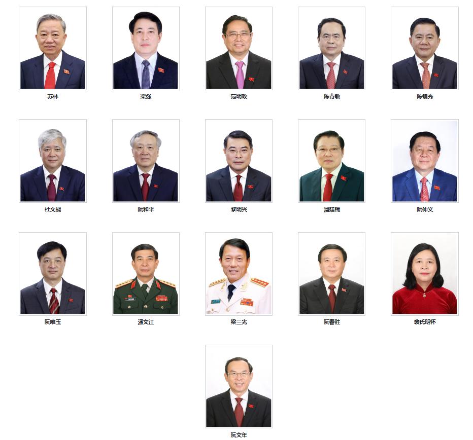 最新的越共中央政治局委员！现任越共中央政治局委员由16人组成:1、苏林，出生