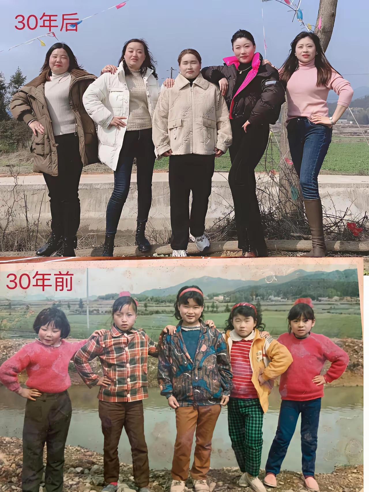  一张时隔30年的合影戳中无数人：人的一生，又能有几个三十年？两张时隔三十年