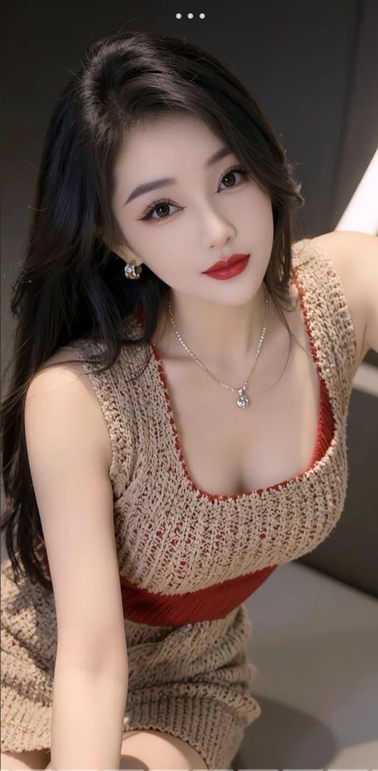 温柔甜美的针织连衣裙，搭配精致项链，尽显优雅气质。🌸💎👗