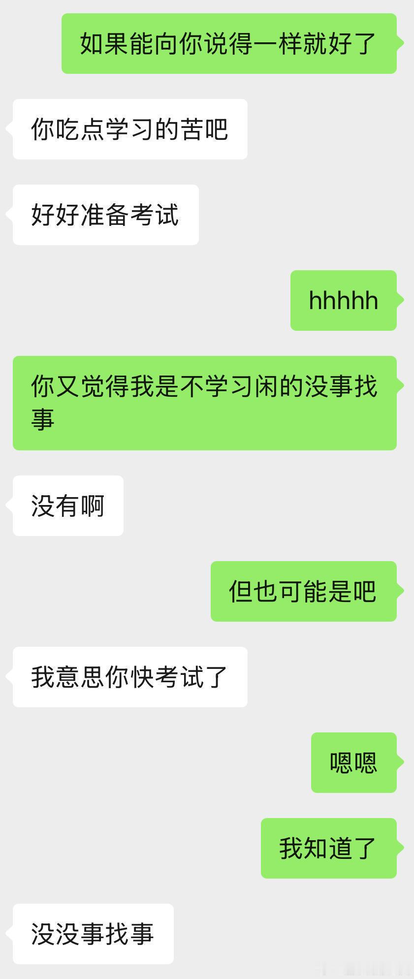 与男朋友的聊天记录。