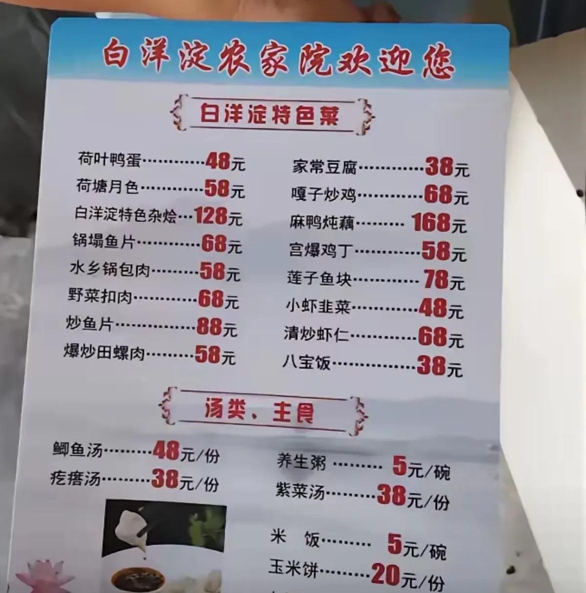 难道只有我感觉，这份农家乐菜单，定价并不贵吗？看完网友吐槽的，除了紫菜汤价格可