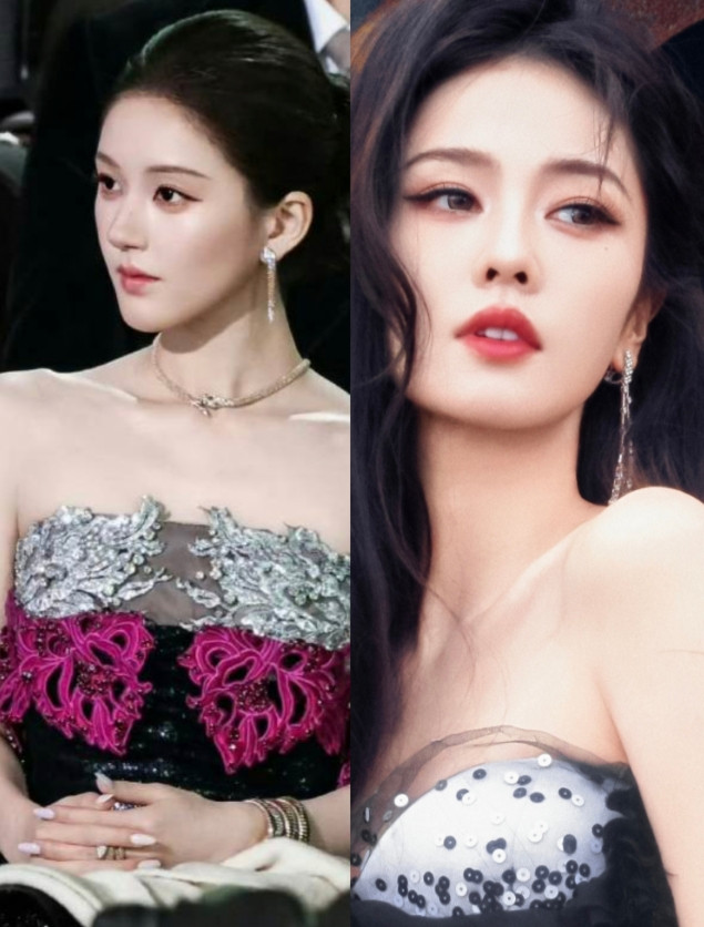 赵露思給同坐车里的白鹿拍照，嫌光线暗，想到的打光道具太奇怪了。白鹿和赵露思关