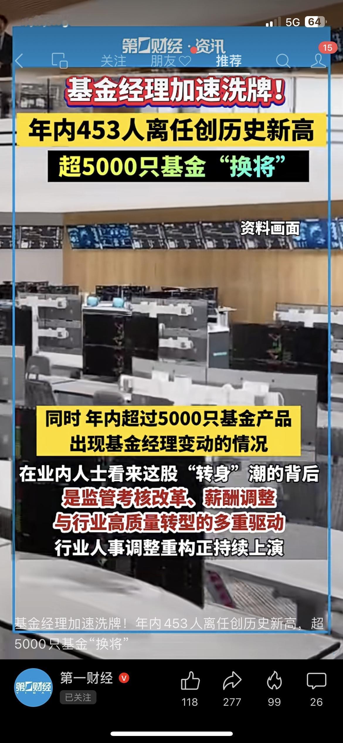 持仓基金又换经理了！年内453人离任，5000只基金踩雷基金投资干货刚打开
