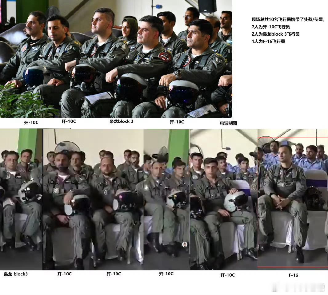 巴基斯坦总理接见参战空军部队，歼10C枭龙飞行员都是苍蝇盔，F16已经跟不上时代