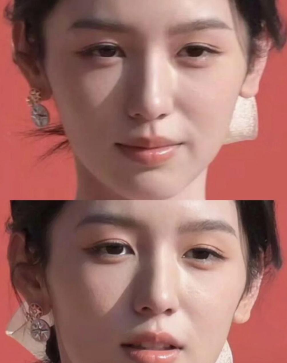 明星的素颜，对比一下，我的天！！这...周也生图吗？？​​​
