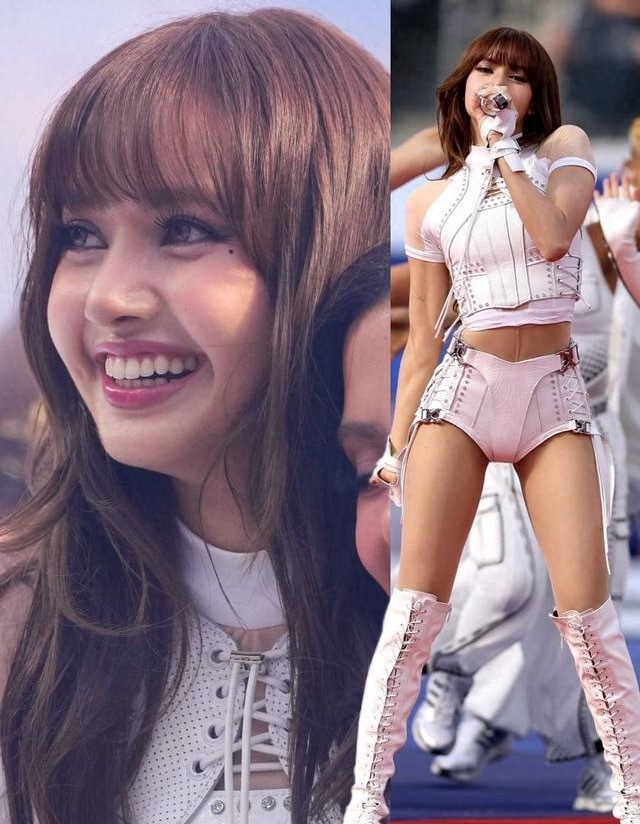 lisa这腿p都不敢这么p这次舞台上的头身腿比例真的很吸睛，视觉上比平时更显修长