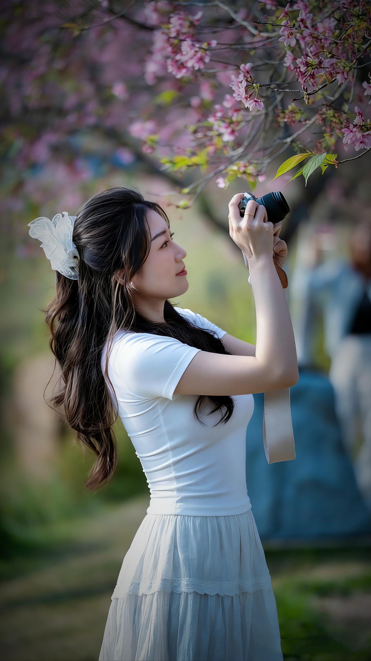 万花丛中一点白，如此气质，谁能不恋呢？