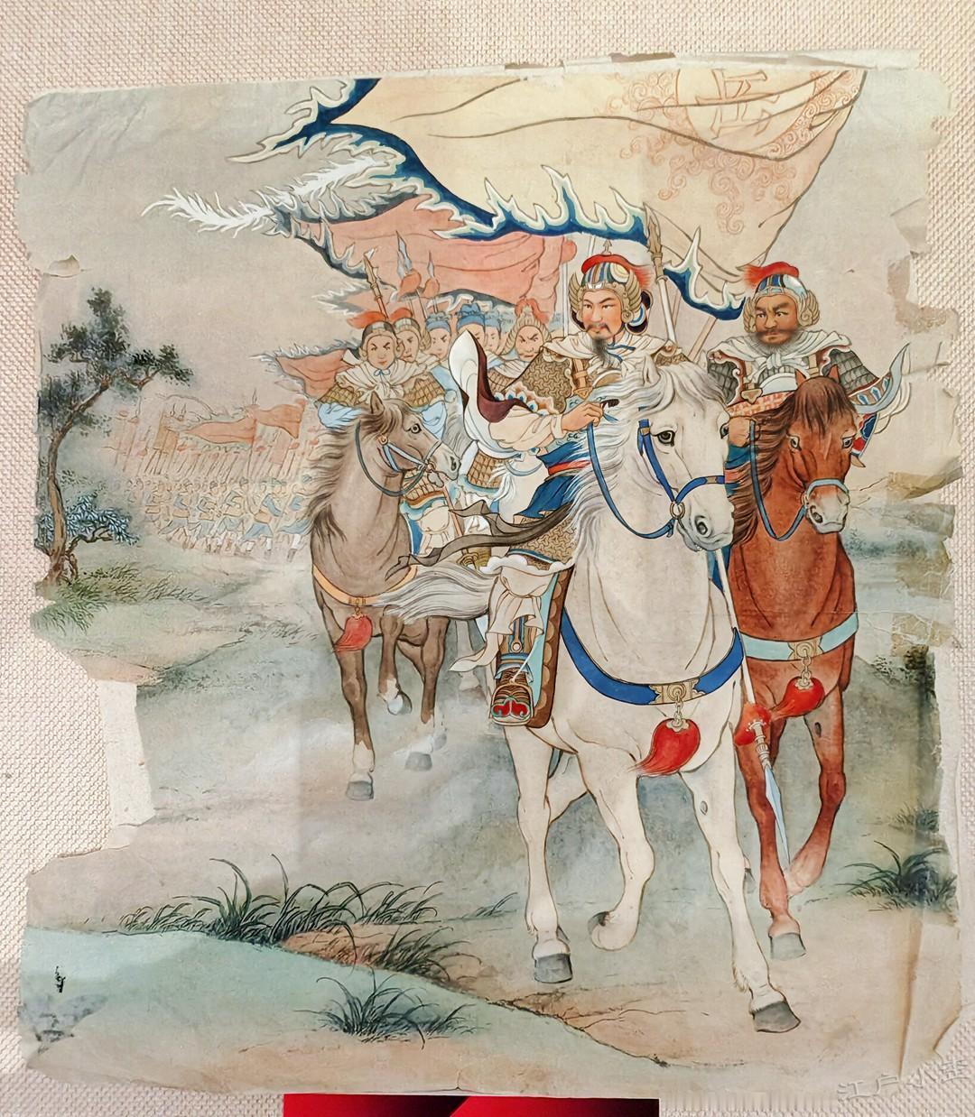 人美《岳传》连环画封面原稿细节欣赏最近刚刚落幕的人美原作展上，230幅复刻品，