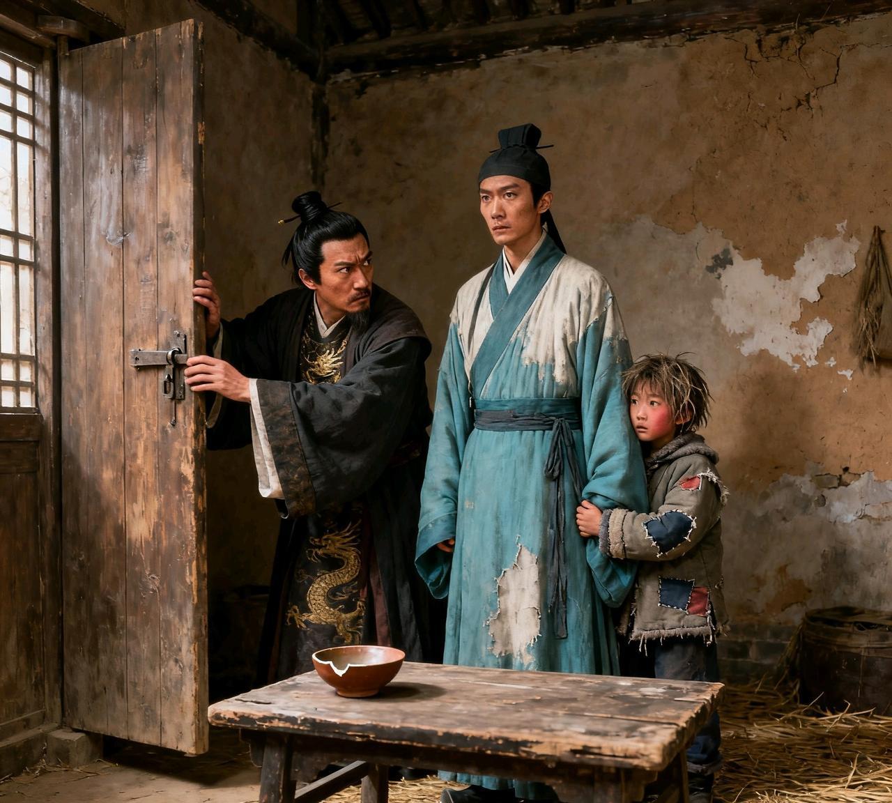 1380年，朱元璋悄悄摸进御史韩宜可的家。一推门，就看到穿着补丁棉袄的孩子，家徒