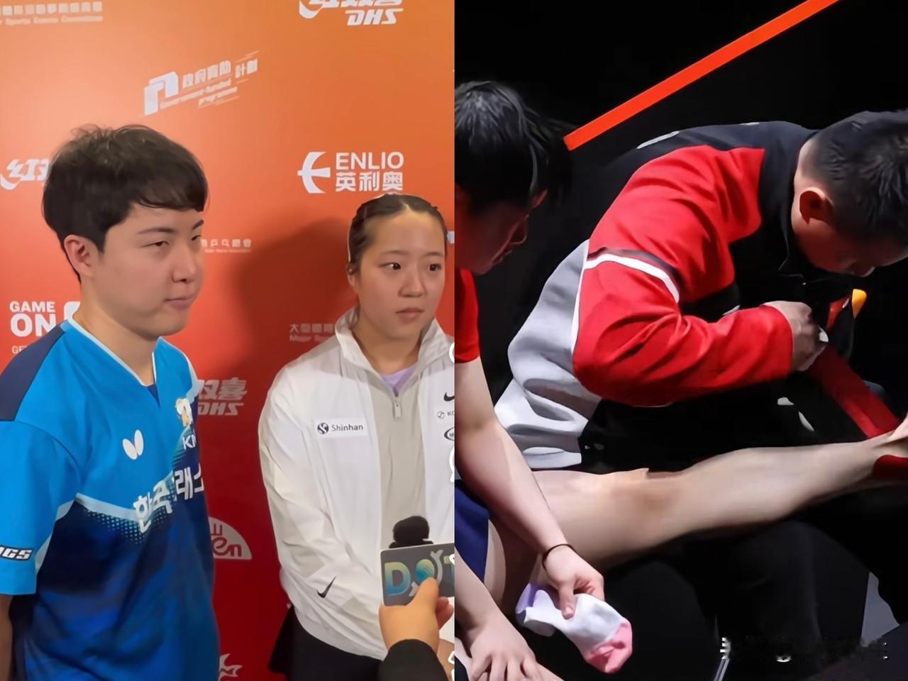 说实话，看着大头连轴转累得那个样，莎莎脚又伤成那样，这混双第一丢得我是真憋屈