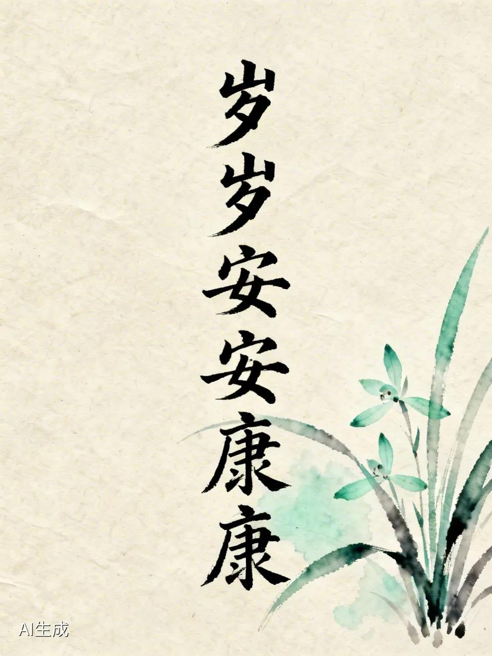 下联：岁岁安安康康这幅下联“岁岁安安康康”与上联“年年顺顺利利”完美对应，均