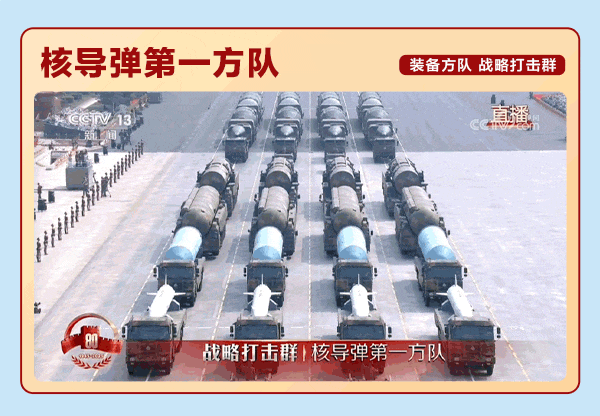 六大战略武器齐出惊雷1，东风61，东风5c，东风41，东风31BJ，巨浪3，六大