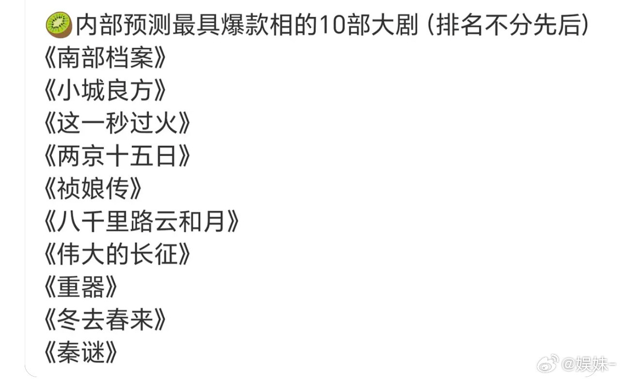 这里边除了成毅的两京十五日，其他没看到什么宣发