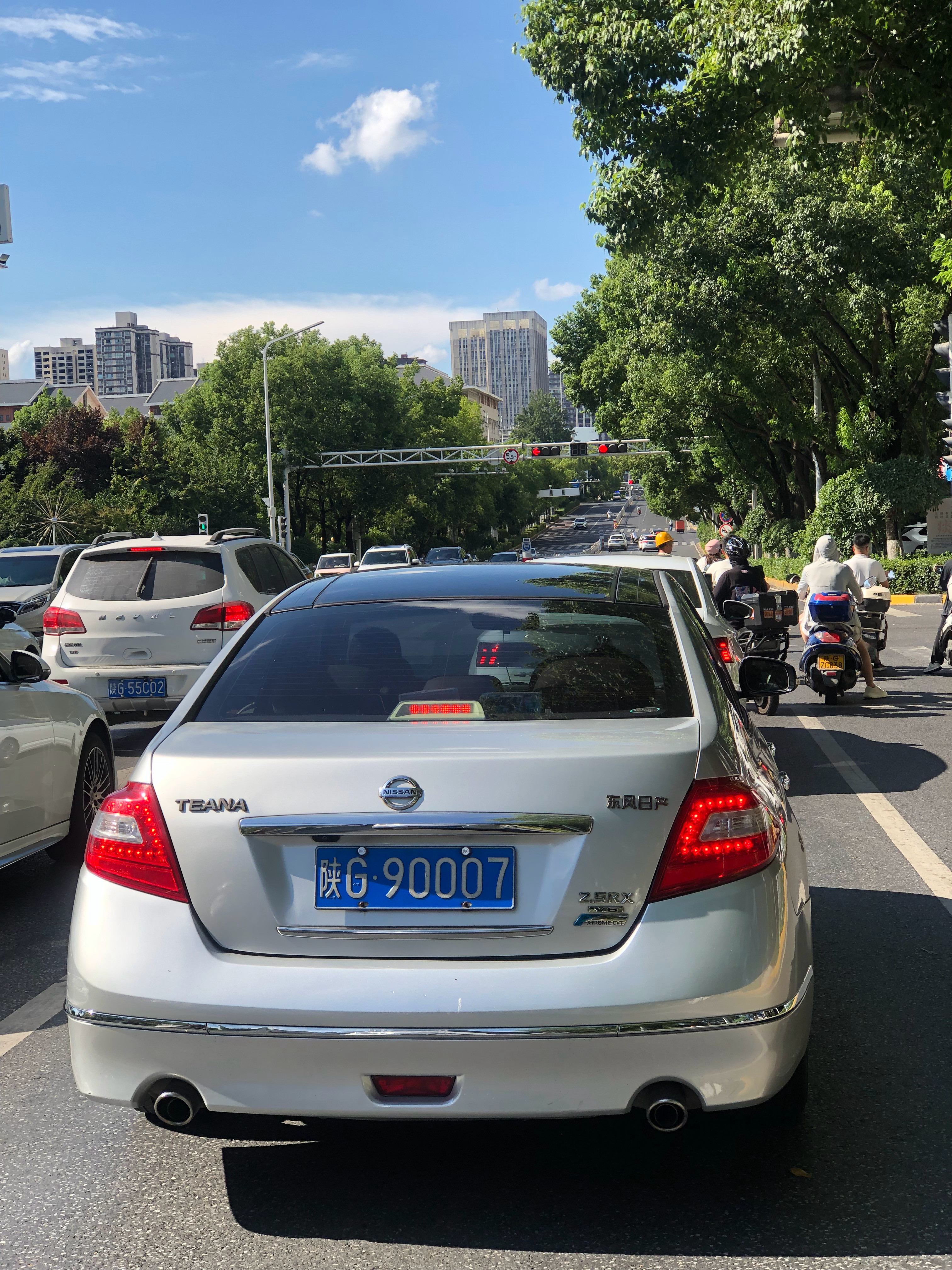 全球车牌陕G90007日产天籁安康