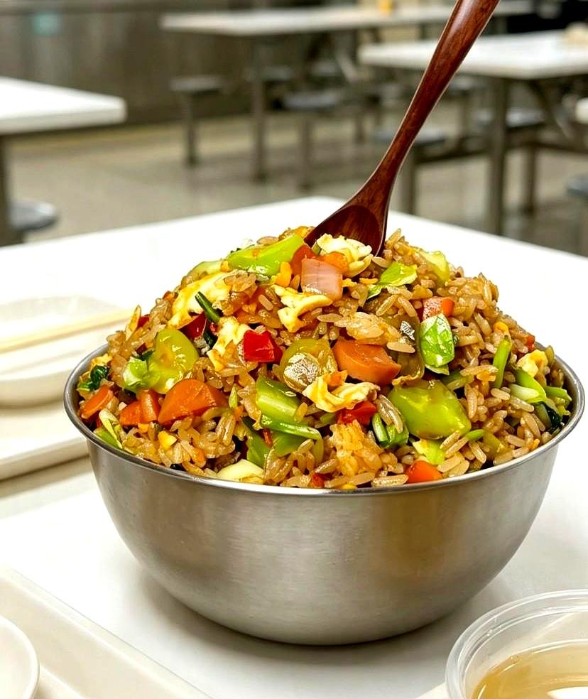 谁敢信？在公司食堂吃了一顿“不锈钢脸盆”装的剩饭，不仅没花一分钱，我还连锅底都