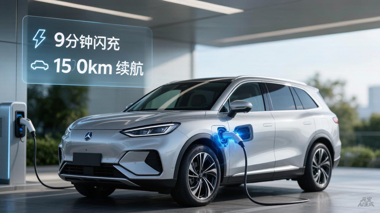 谁说电车充电几小时？腾势N8L闪充版9分钟直接满电，综合续航1550km从