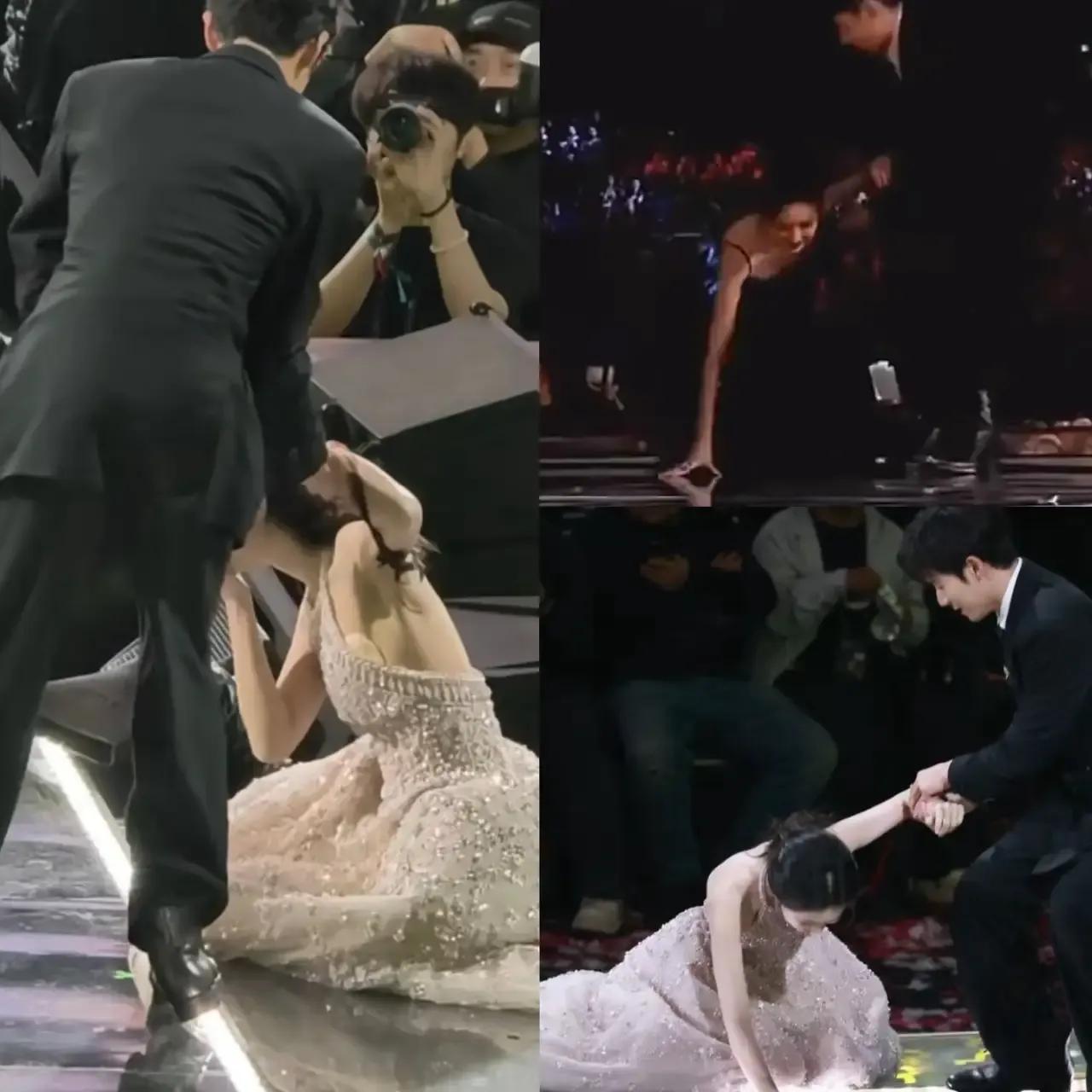 孟子义难过的不是摔倒也不是膝盖摔红了的疼痛而是被拉起来的那一刻，胸垫出来了