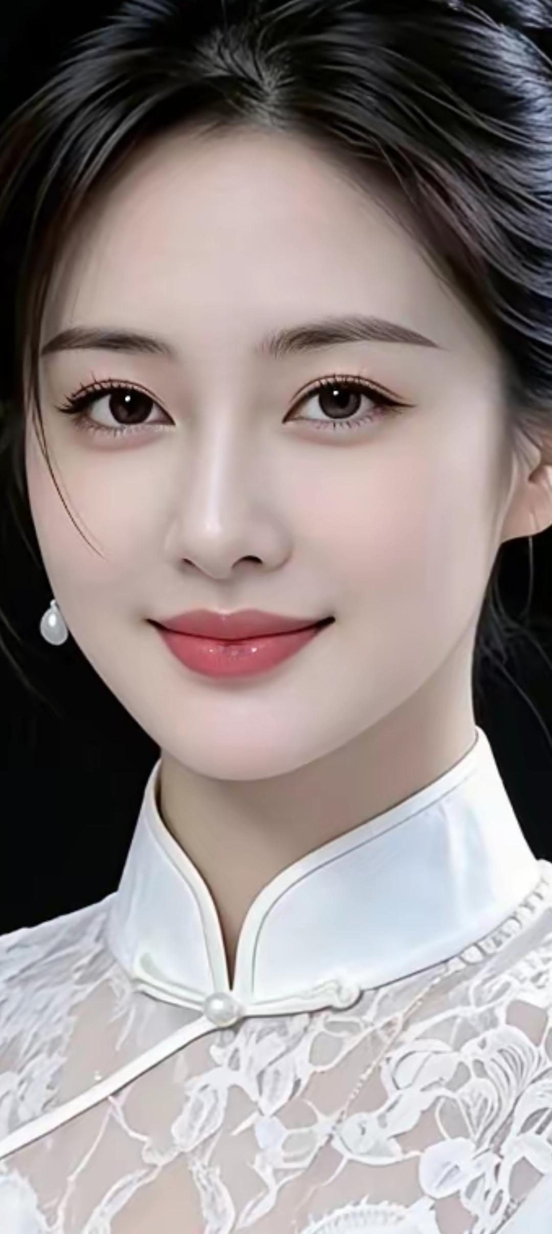 优雅白衣少女，温婉动人，尽显东方韵味。