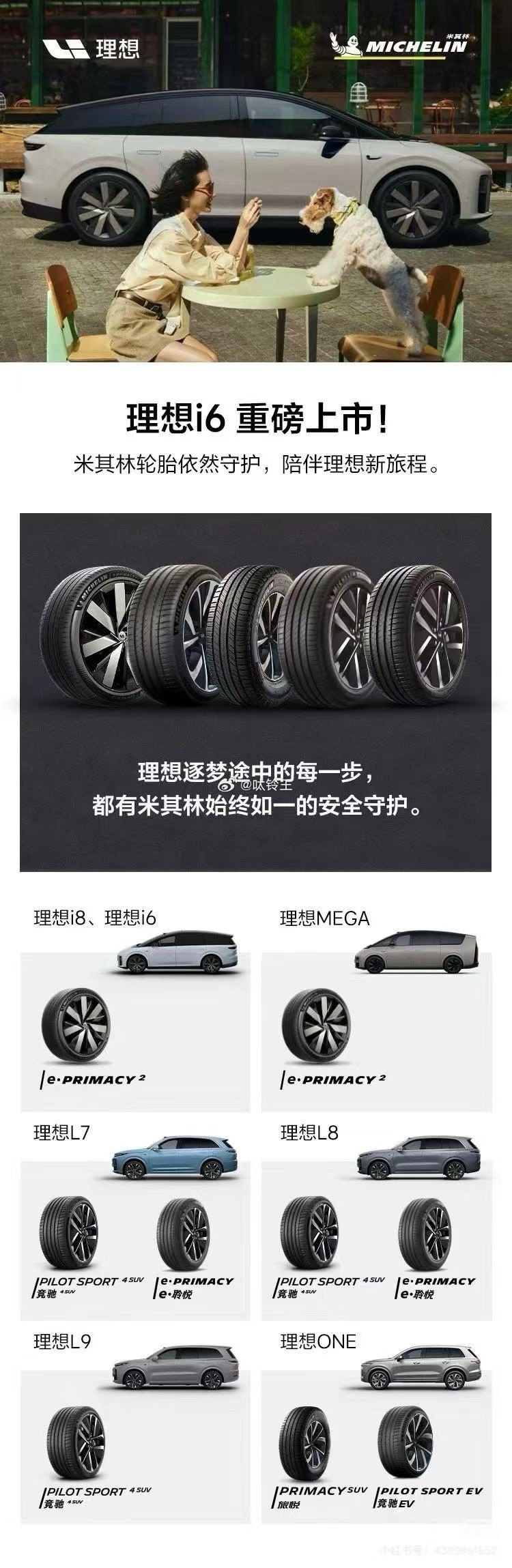 理想全系车型米其林实力加持从理想ONE到理想i6理想逐梦途中的每一步都有米其林