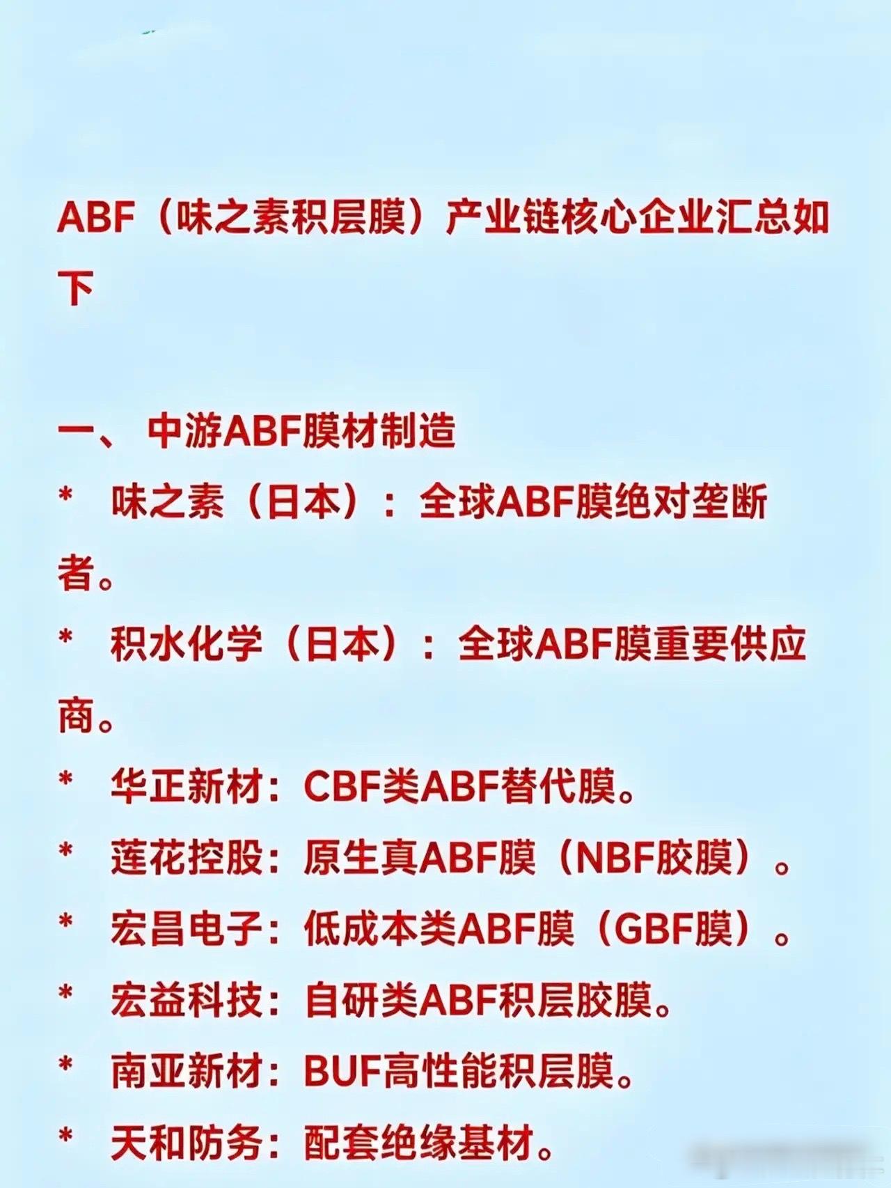 被忽视的“材料之王”！GPU、算力、6G与机器人等都离不开它ABF全称A