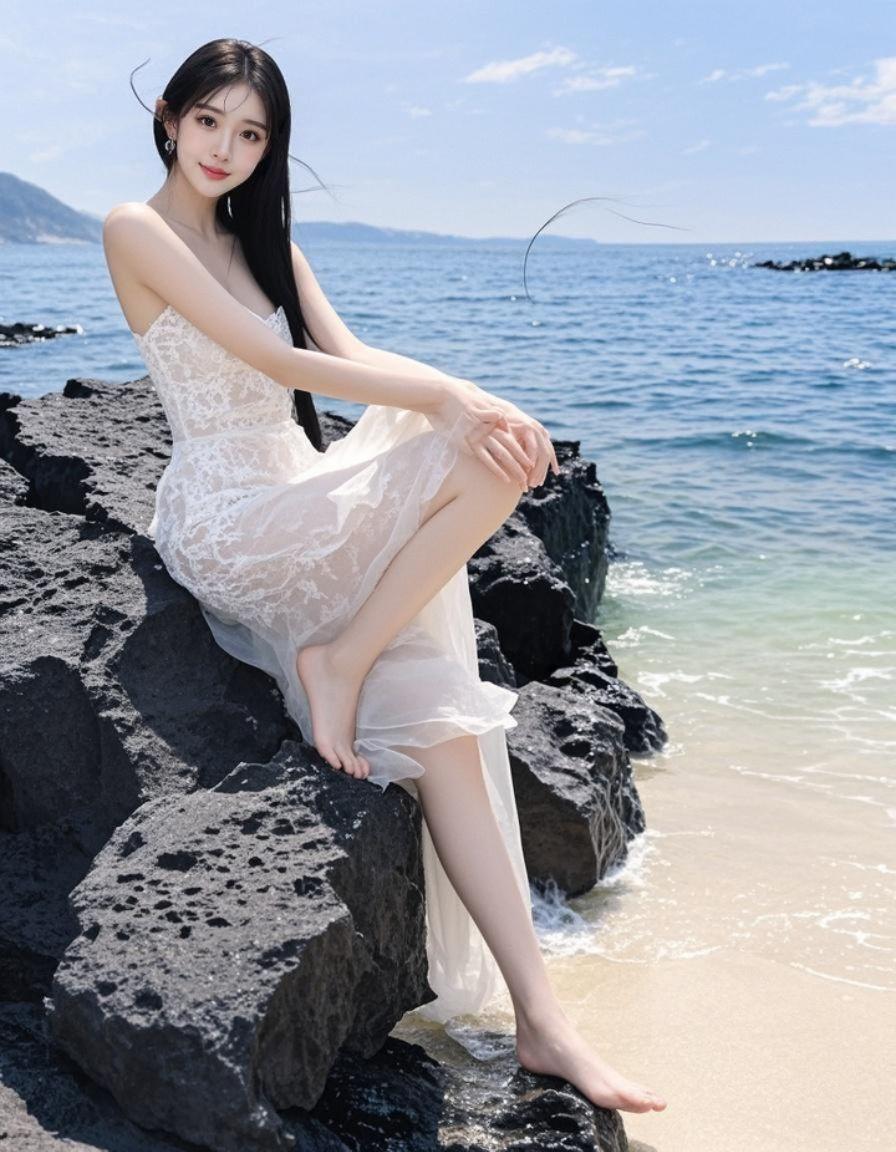 海畔佳人 原来ai写真可以这么美 人生总得有一套ai写真吧 谁拍谁好看...