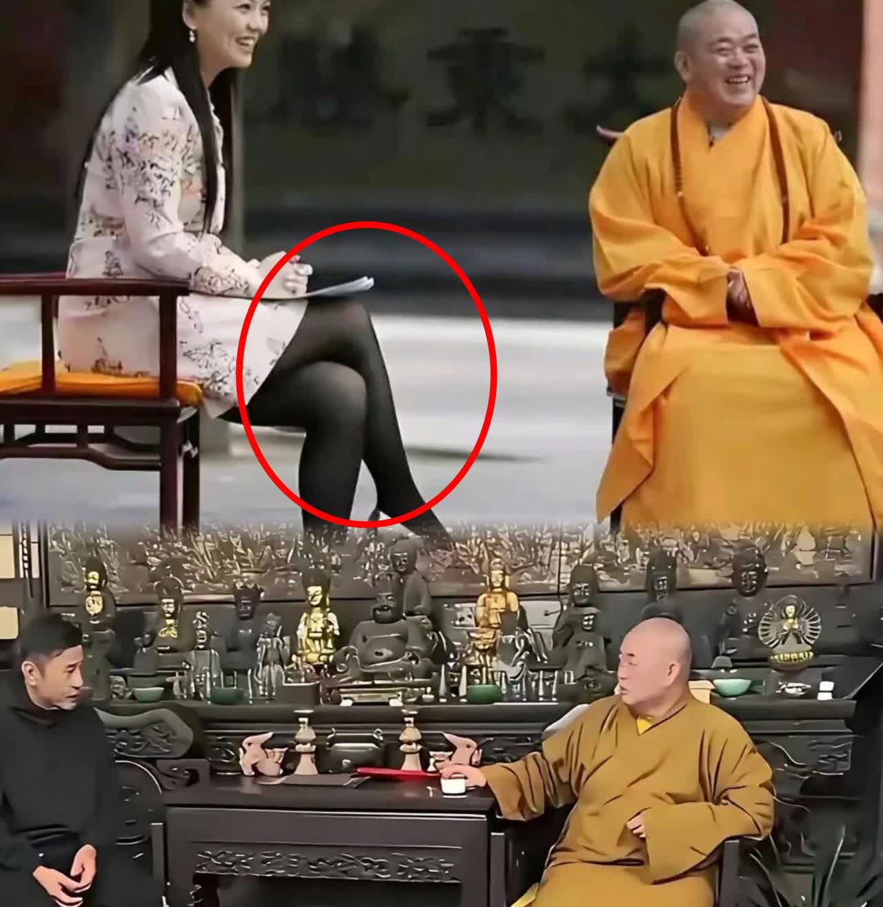 释永信的事其实早就有迹可循，当年同样是去拜访释大师，在于荣光和李