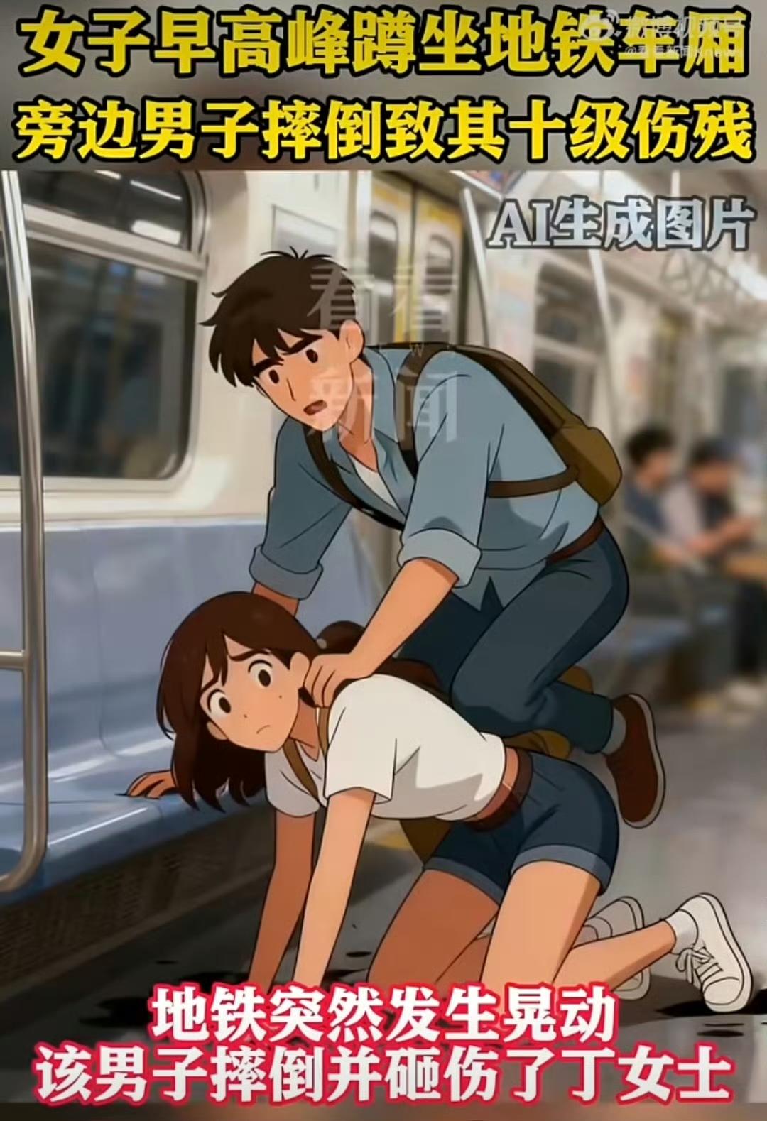 上海地铁1号线上发生的一桩意外，最近引发了不少人讨论，核心就是女子蹲坐车厢被压骨
