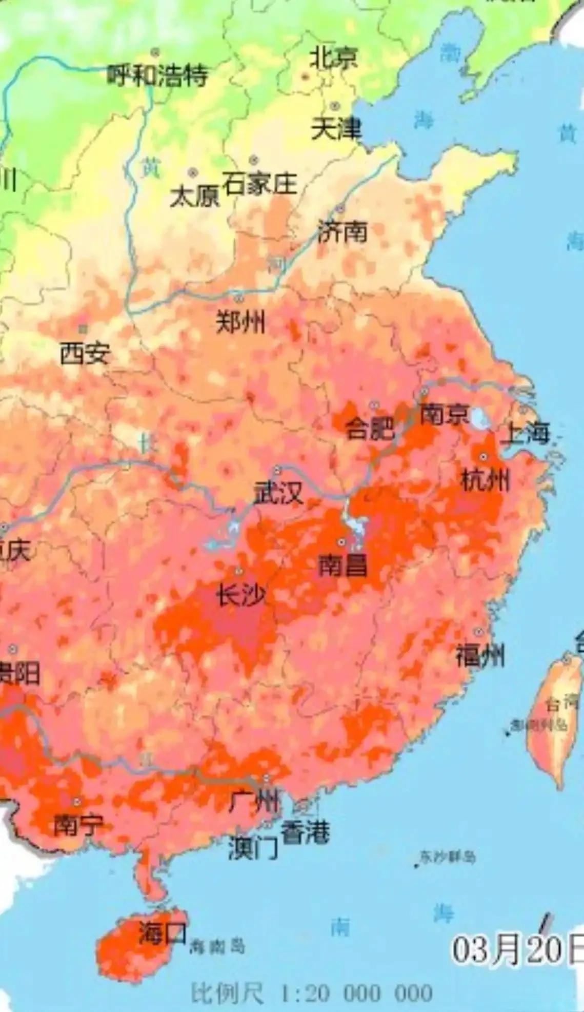 南方部分地区3月份就要迎来35℃高温，这样的现象着实罕见。最近南方大部分地区